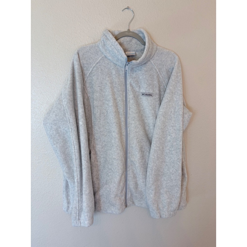 NWOT Columbia  Womens Full Zip Fleece Jacket Light Gray Heather